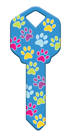 HK52 - Paw Prints  happy, key, paw, prints, dog, dogs, puppy, puppies, pup, cat, cats, kitten, kittens, colorful, house, keys, kw, sc1, wr5