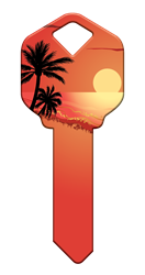 HK53 - Sunset happy, key, sunset, sun, beach, sand, ocean, waves, tropical, palm, trees, warm, summer, house, keys, kw, sc1, wr5