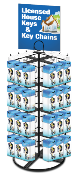 48 Hook Designer Key Display Rack  #RACK-48  key,rack,24,keys,display,designer,hook,organize